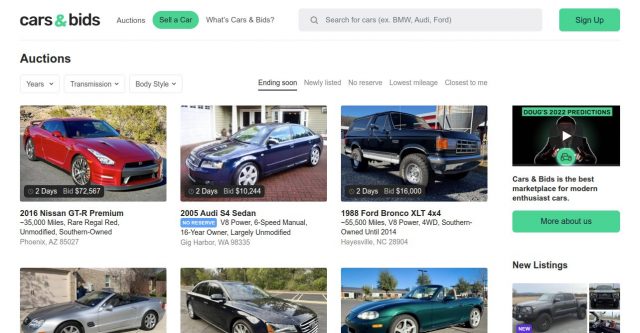 Cars and Bids, Best Online Car Auction Site