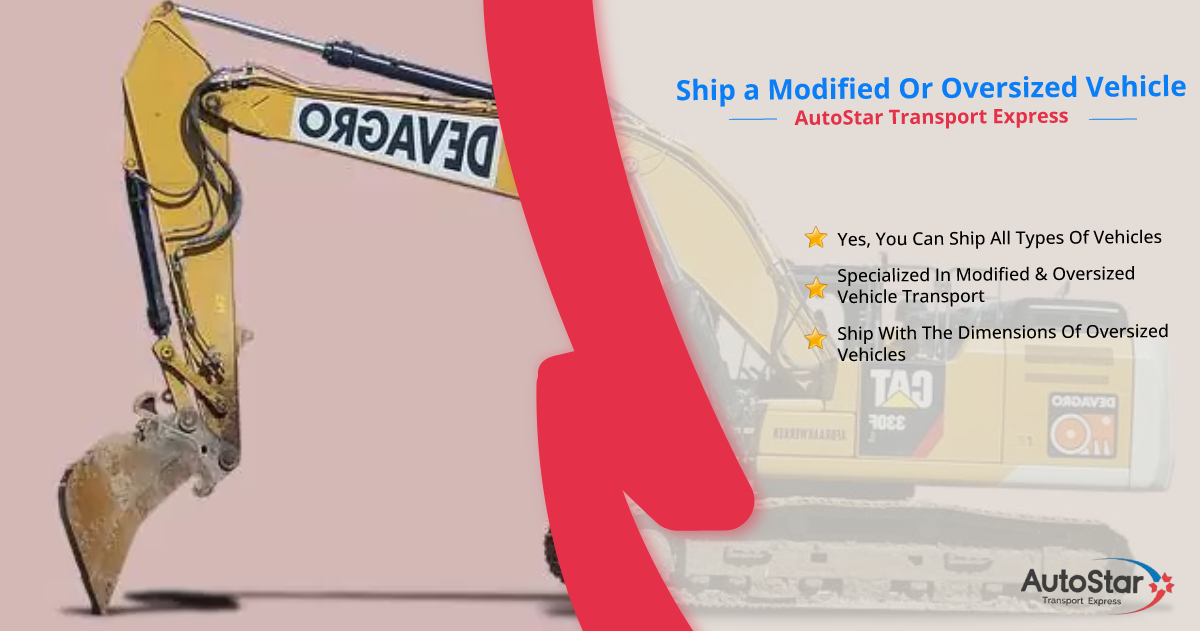 Is it possible to ship a modified or oversized vehicle?