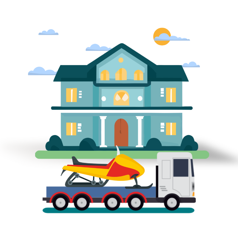 door to door snowmobile pickup and delivery