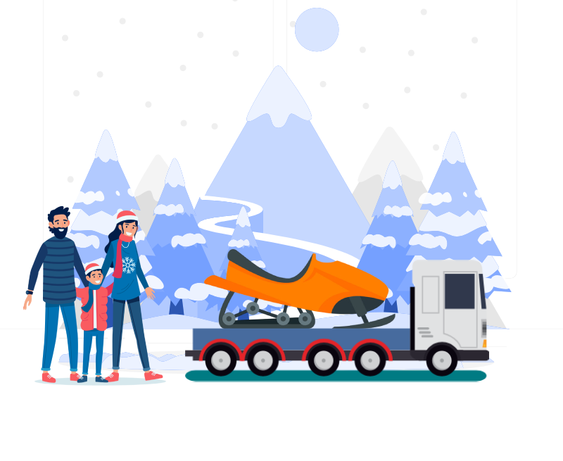 What type of snowmobiles do we ship?
