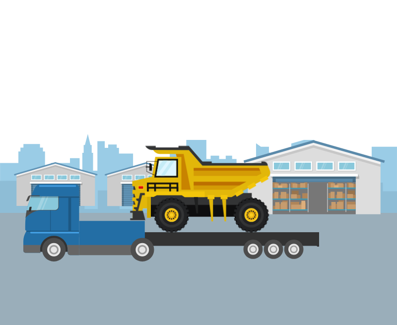 What do we transport using step deck trailers?