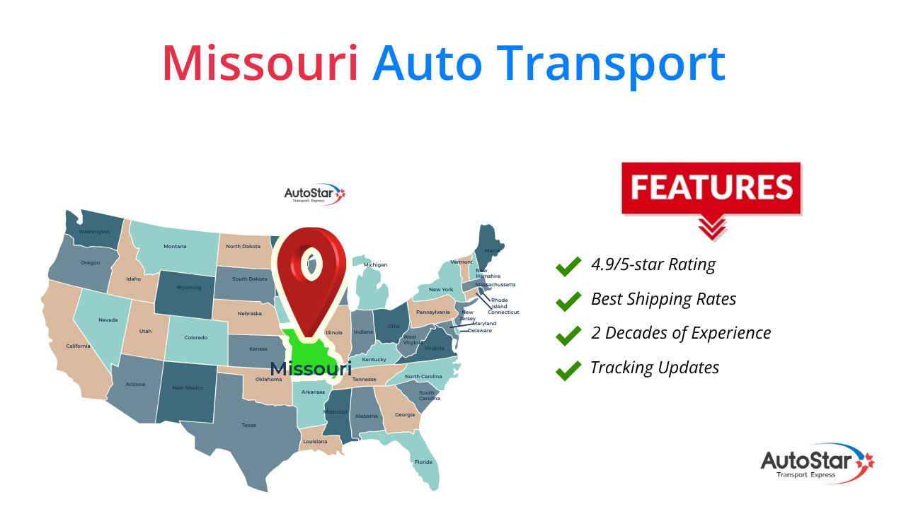 Reliable Missouri Car Shipping by AutoStar Transport Express