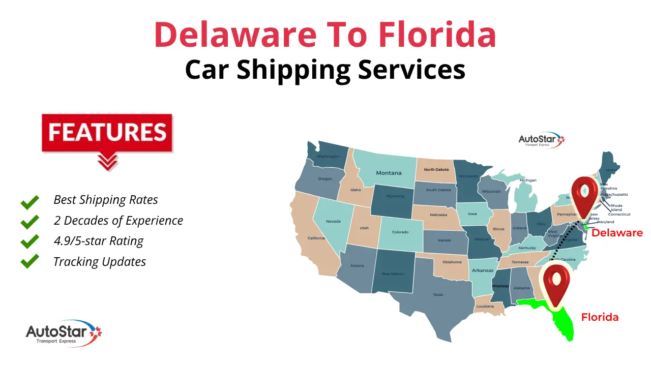 Delaware to Florida Car Shipping