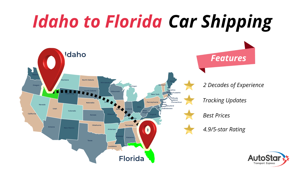 Idaho to Florida Car Shipping by AutoStar Transport Express