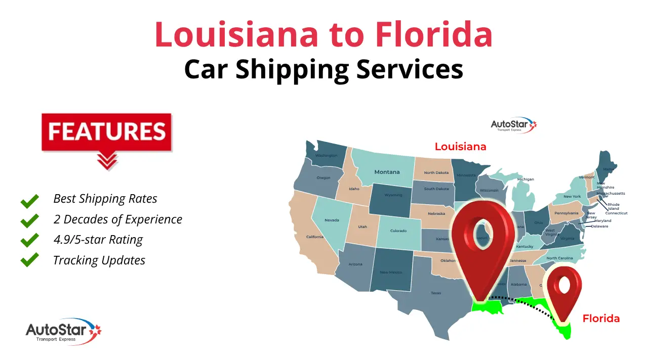 Louisiana to Florida Car Shipping
