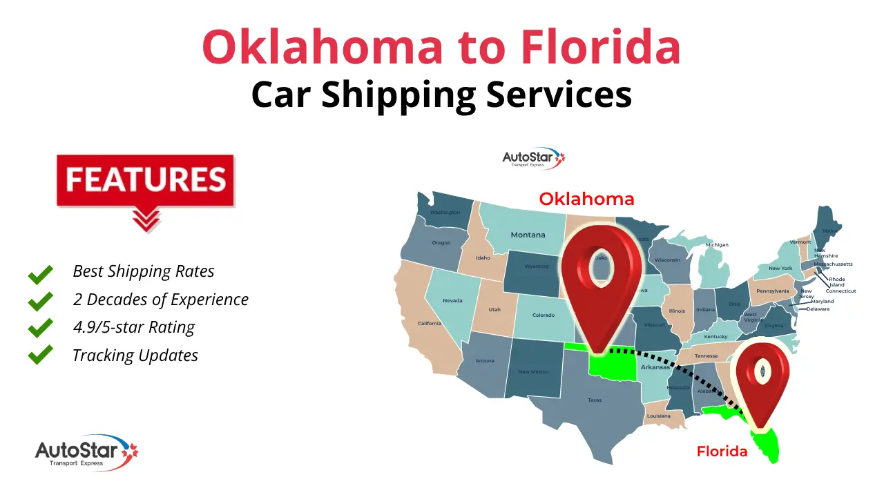 Oklahoma to Florida Car Shipping
