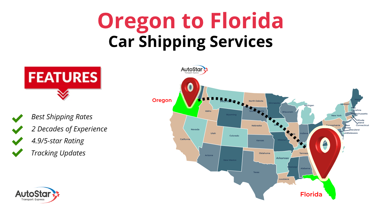 Oregon to Florida Car Shipping