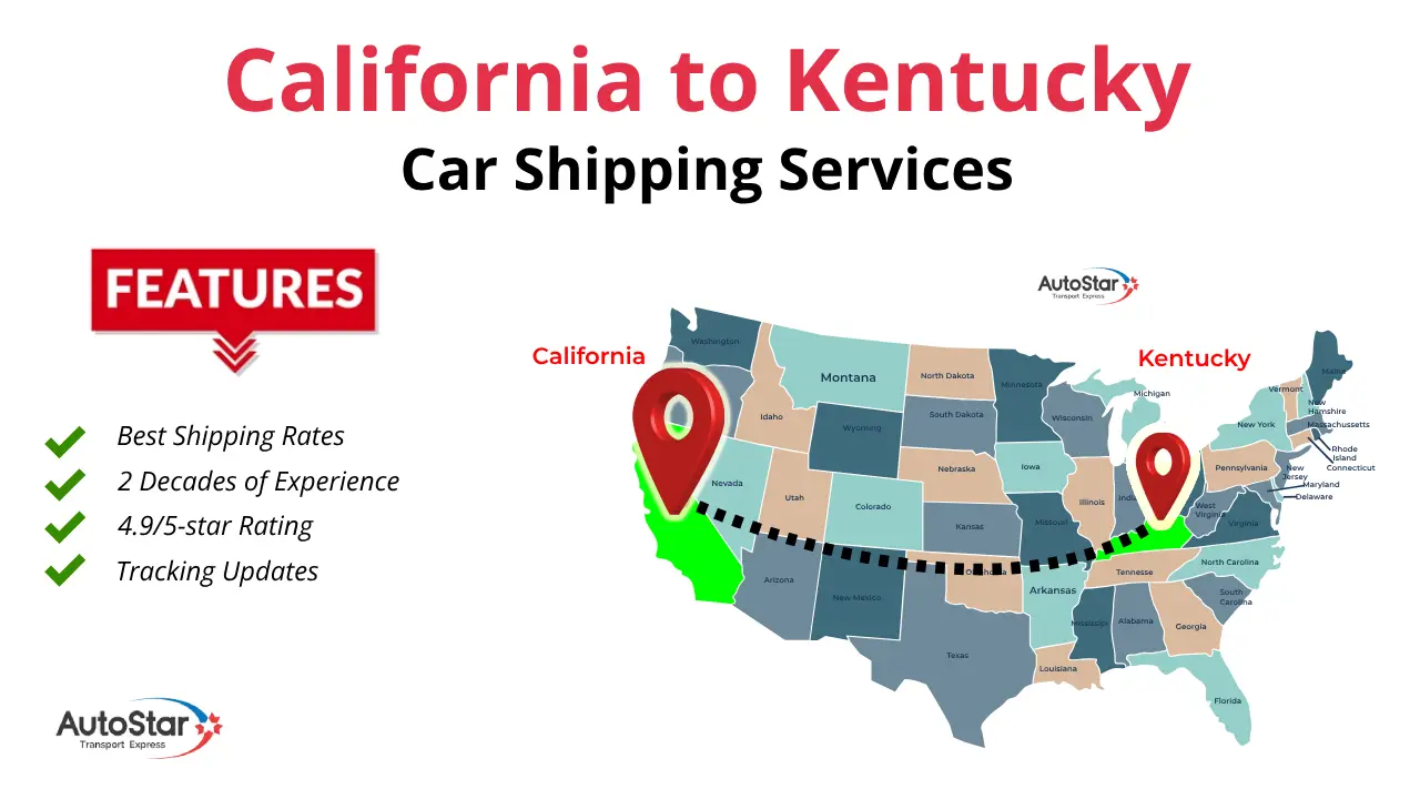 California to Kentucky Car Shipping Services