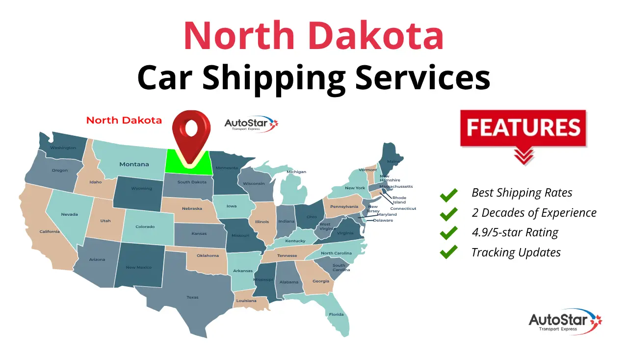 North Dakota Car Shipping Services by AutoStar Transport Express