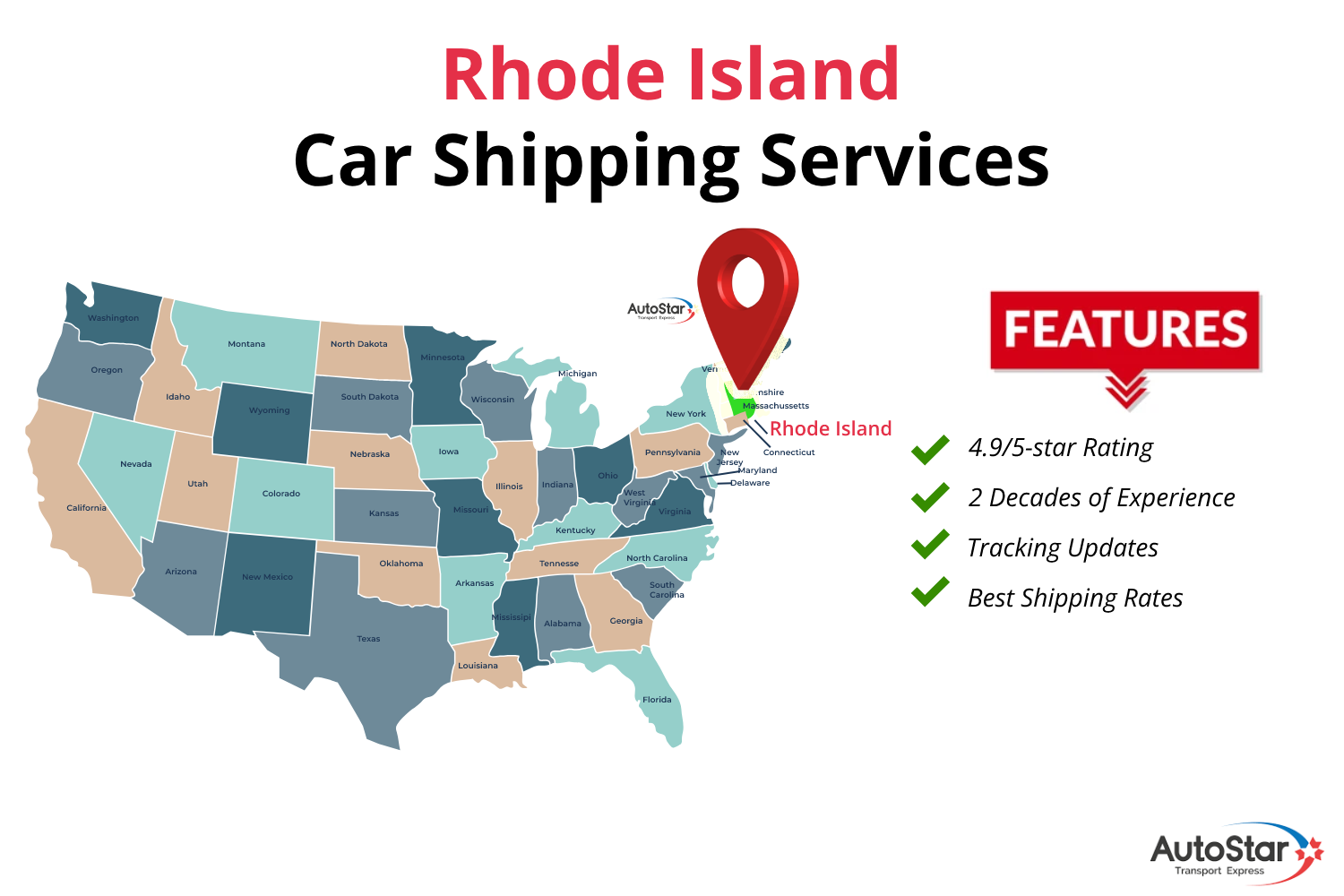 Rhode Island Car Shipping by AutoStar Transport Express