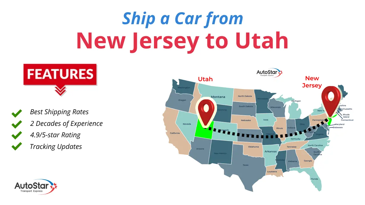 Ship a Car from New Jersey to Utah