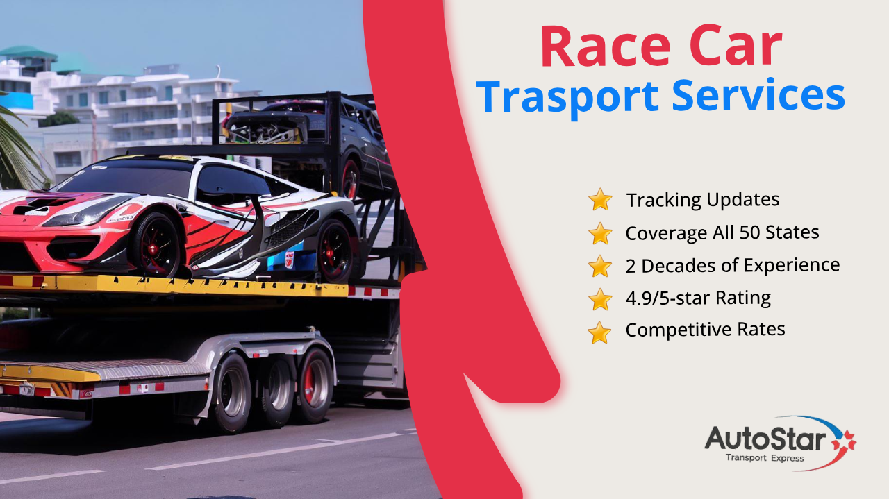 Race car transportation services
