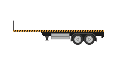 Flatbed Trailer for Tank Transport