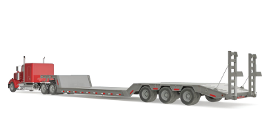 Double Drop Trailer for Vertical Tanks