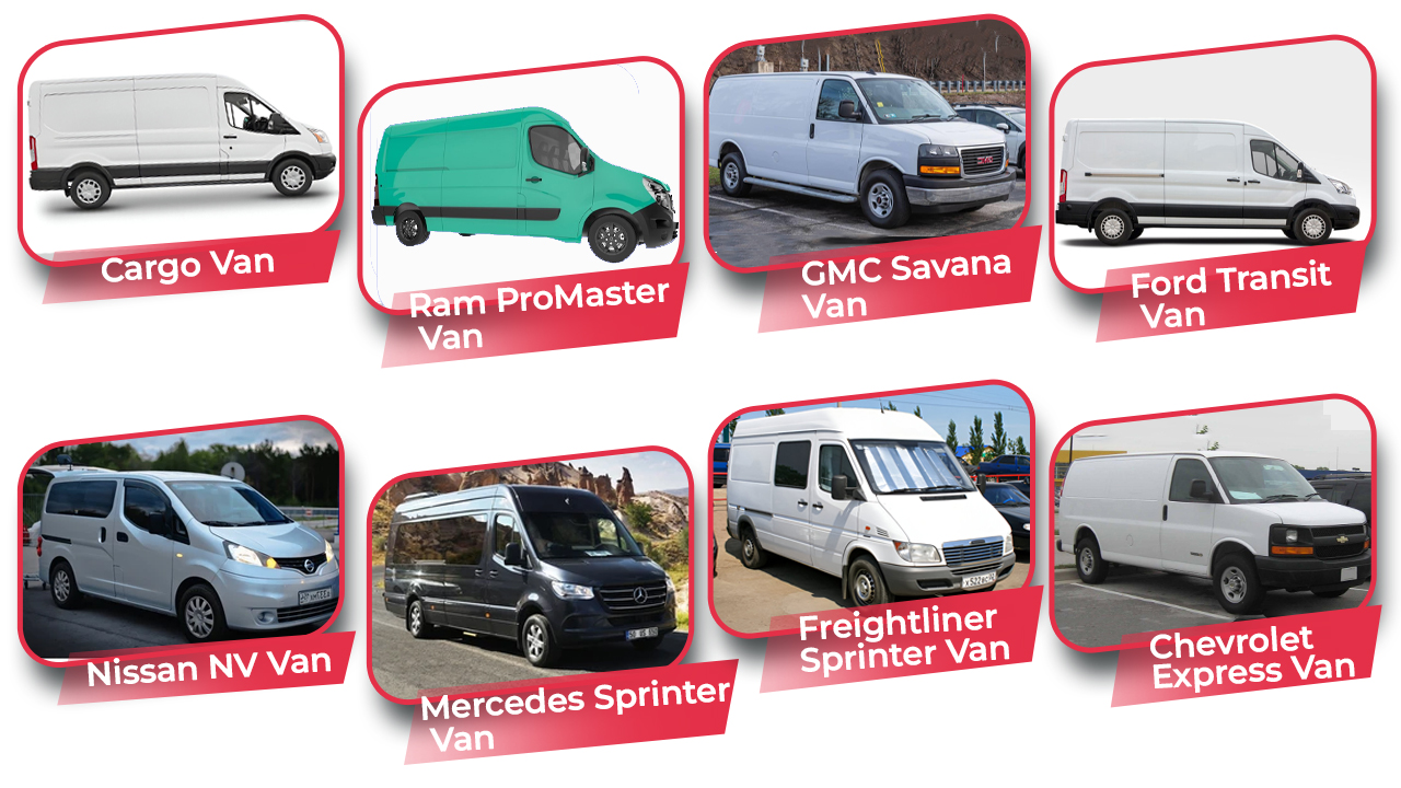 types of vans we transport