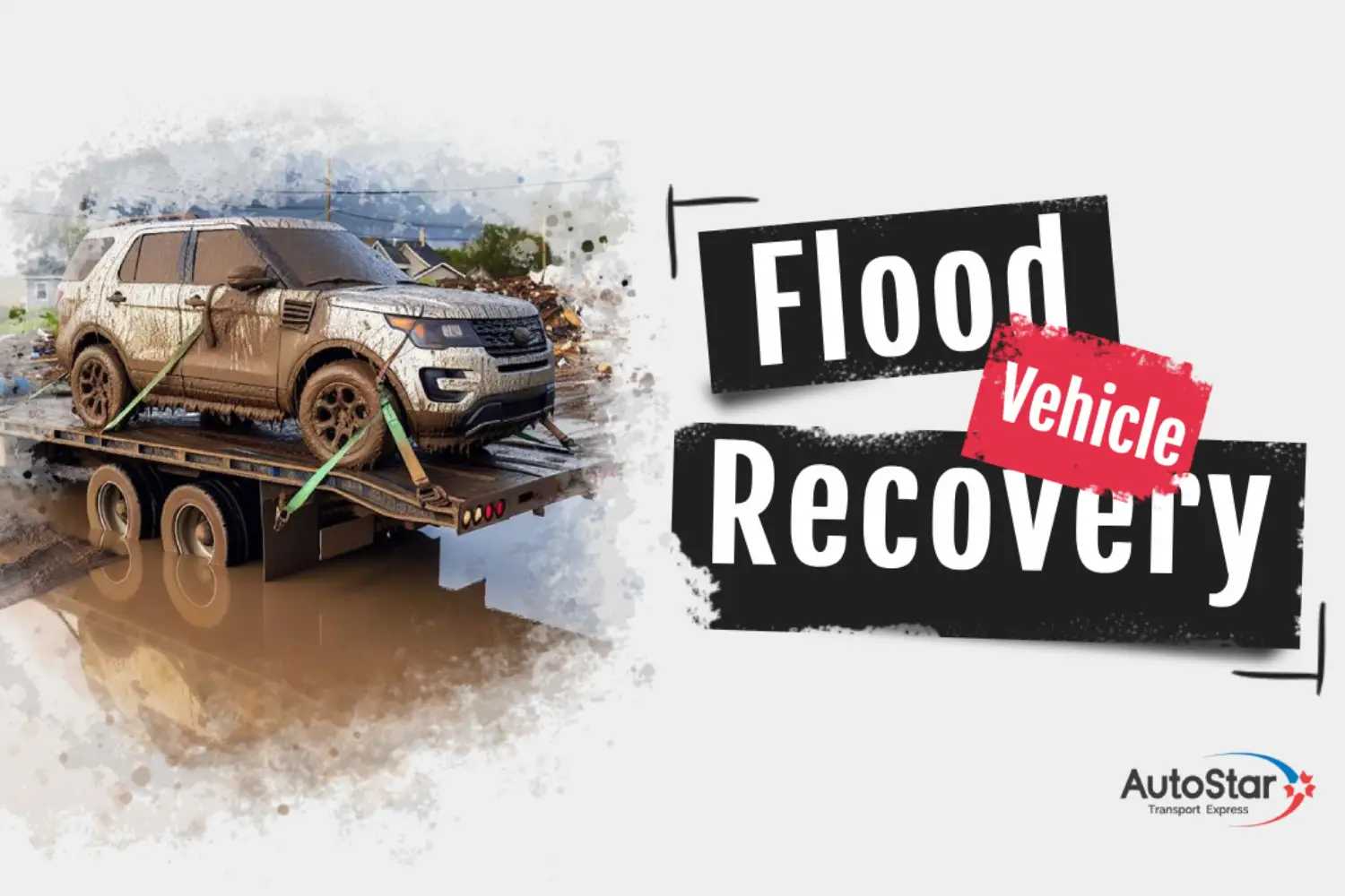 flood vehicle recovery services by AutoStar Transport Express.