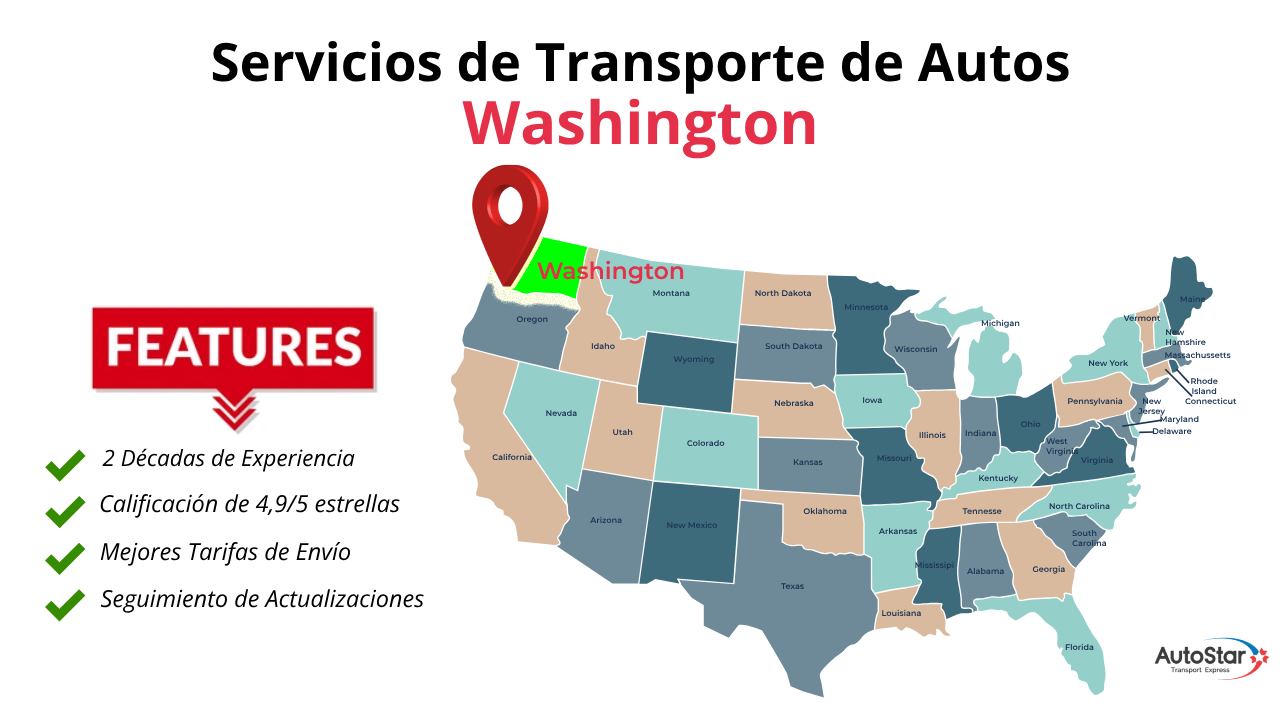Compañía de Transporte de Autos en Washington Mejor Valorada