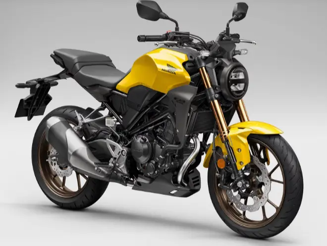 Honda CB300R lightweight naked motorcycle in matte finish