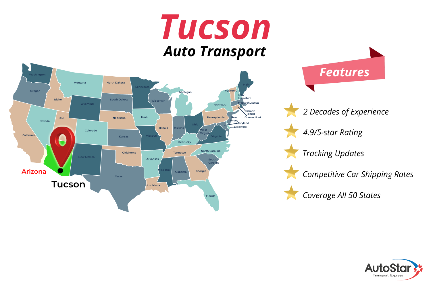 Tucson Auto Transport Service by AutoStar Transport Express