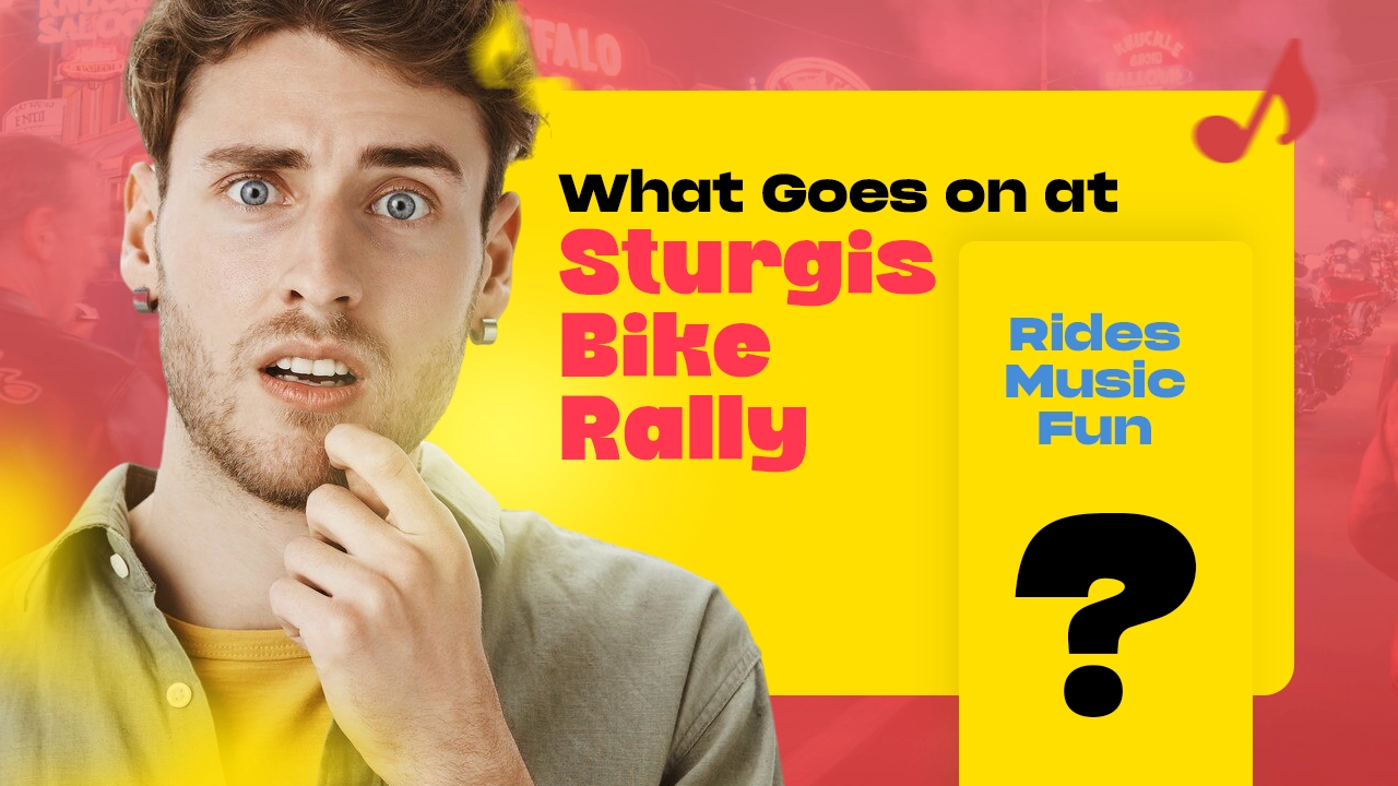 Curious man thinking about the Sturgis Bike Rally with rides, music, and entertainment