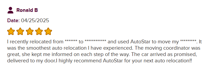 Screenshot of a positive BBB review highlighting our coordinator’s clear communication.