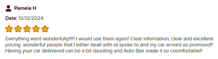 BBB review screenshot showing clear information, clear and excellent pricing.