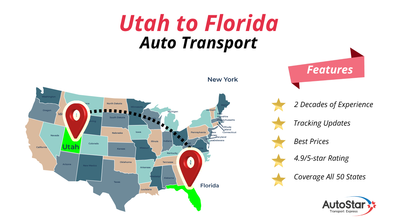 Florida to Utah Car Shipping by AutoStar Transport Express