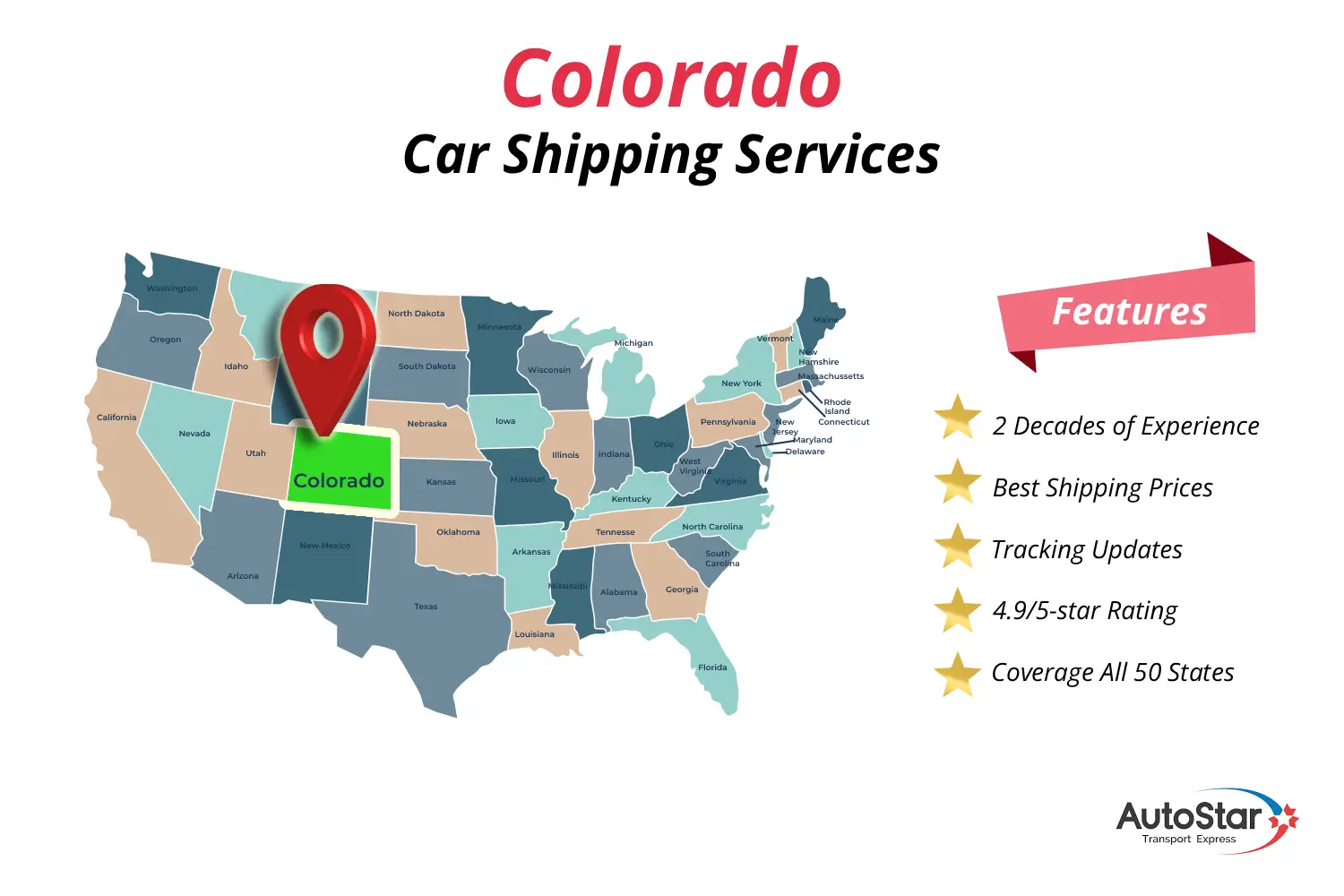 Colorado Car Shipping Services by AutoStar Transport Express