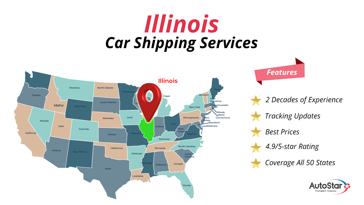 AutoStar Transport Express providing top-rated Illinois Car Shipping for safe and timely deliveries