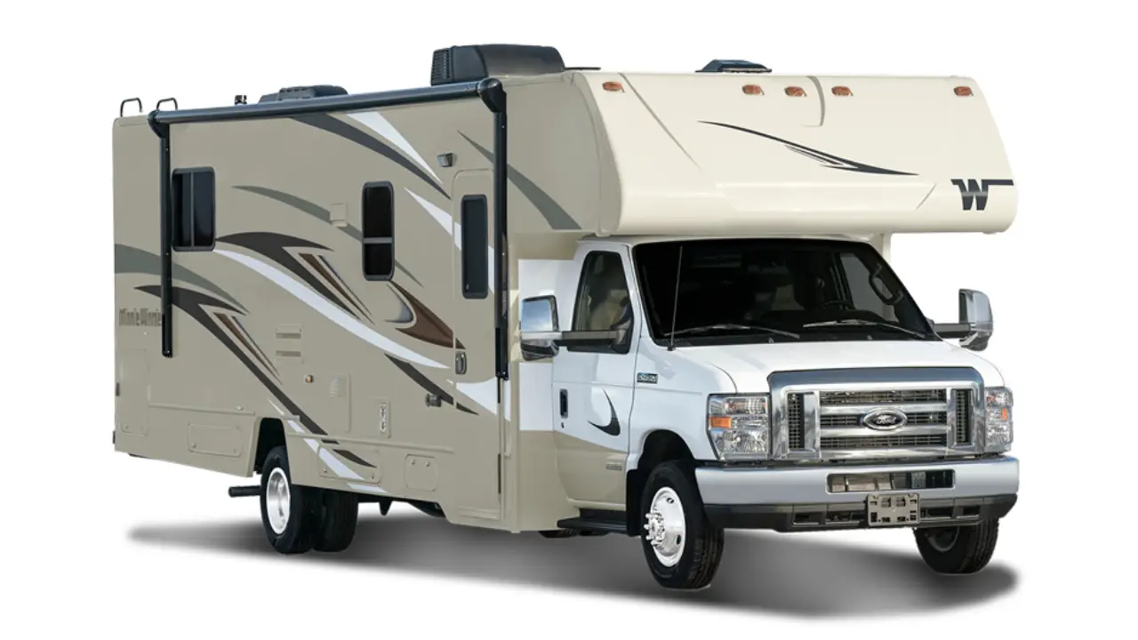 Winnebago Minnie Winnie Class C motorhome RV exterior with classic cab-over profile and durable body.
